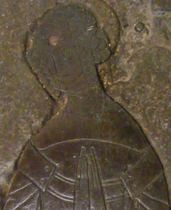 Wimbish - All Saints John de Wautone 1347 and wife Ellen